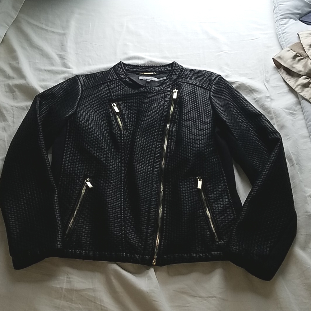 New w/tag Rare Calvin Klein Faux Leather Jacket